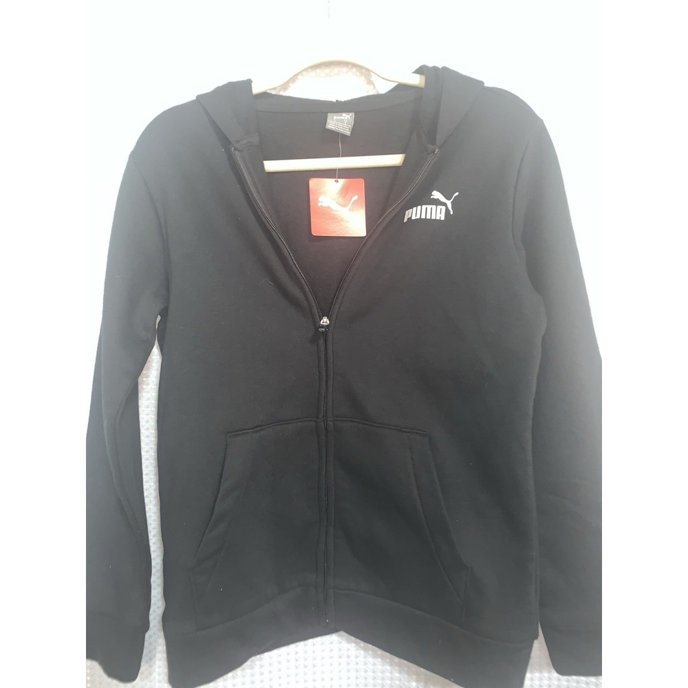 Puma Youth Large Black‎ Fleece Zip Up Hoodie